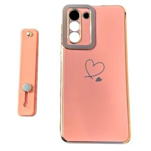 🌟Luxury Love Heart Plating Gold Case for Galaxy S21 - Stylish & Protective!📱💖